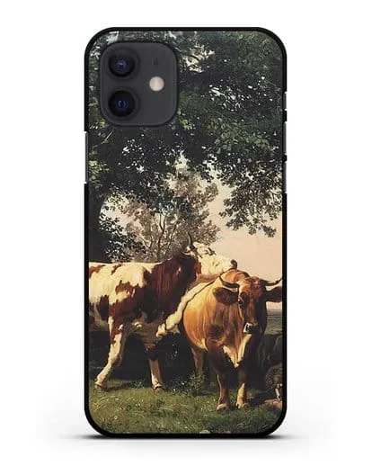 Чехол Стадо под деревьями (Шишкин Иван) силиконовый для iPhone 12