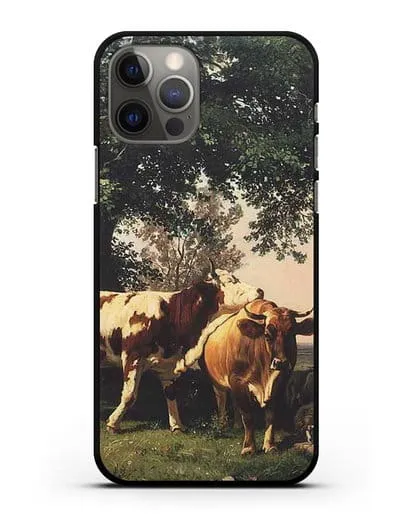 Чехол Стадо под деревьями (Шишкин Иван) силиконовый для iPhone 12 Pro