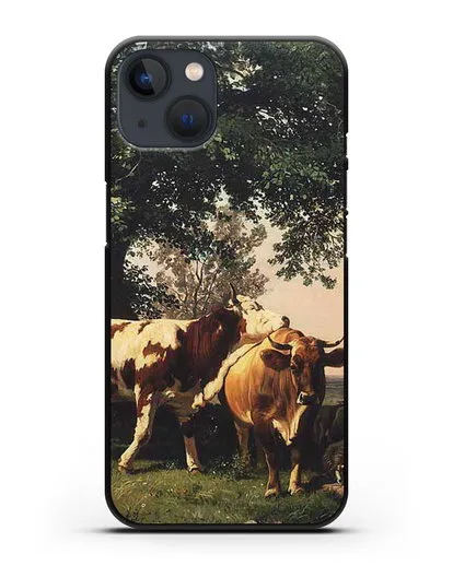 Чехол Стадо под деревьями (Шишкин Иван) силиконовый для iPhone 13