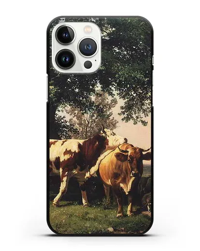 Чехол Стадо под деревьями (Шишкин Иван) силиконовый для iPhone 13 Pro Max