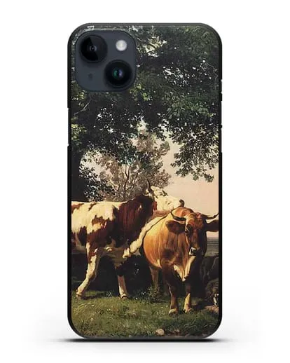 Чехол Стадо под деревьями (Шишкин Иван) силиконовый для iPhone 14 Plus