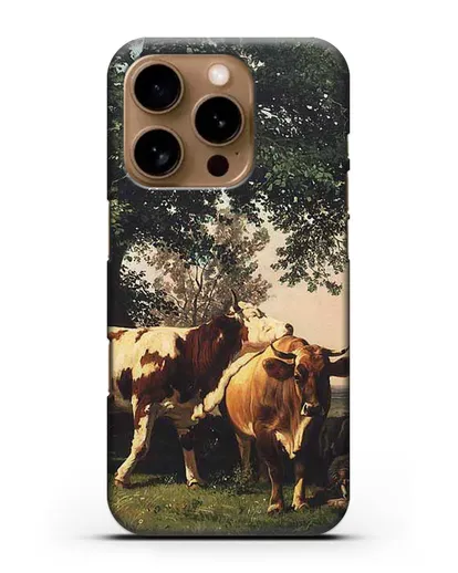 Чехол Стадо под деревьями (Шишкин Иван) силиконовый для iPhone 16 Pro