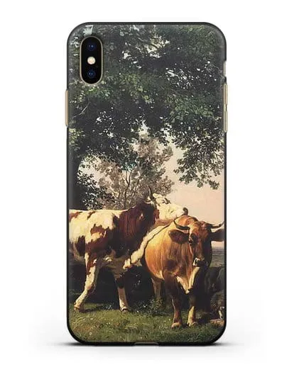 Чехол Стадо под деревьями (Шишкин Иван) силиконовый для iPhone XS Max