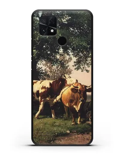 Чехол Стадо под деревьями (Шишкин Иван) силиконовый для Xiaomi Poco C40