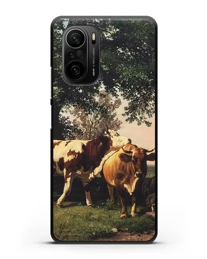 Чехол Стадо под деревьями (Шишкин Иван) силиконовый для Xiaomi Poco F3