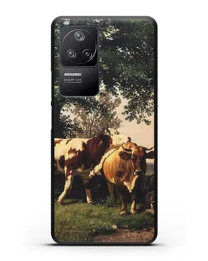 Чехол Стадо под деревьями (Шишкин Иван) силиконовый для Xiaomi Poco F4