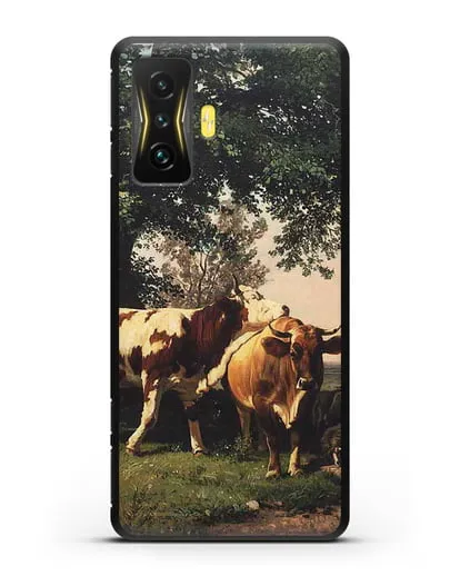 Чехол Стадо под деревьями (Шишкин Иван) силиконовый для Xiaomi Poco F4 GT