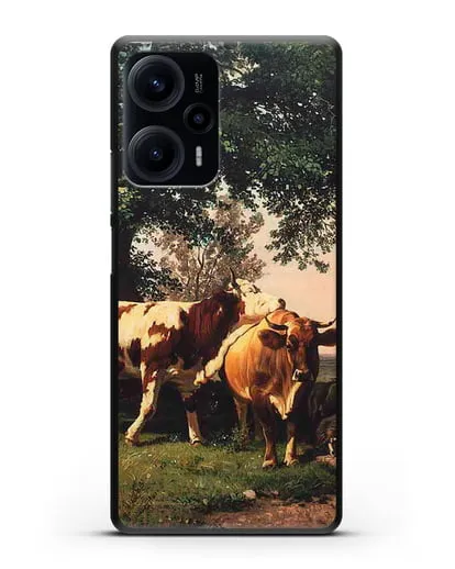 Чехол Стадо под деревьями (Шишкин Иван) силиконовый для Xiaomi Poco F5