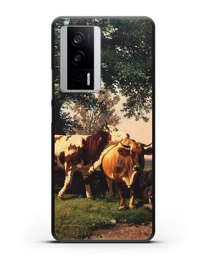 Чехол Стадо под деревьями (Шишкин Иван) силиконовый для Xiaomi Poco F5 Pro