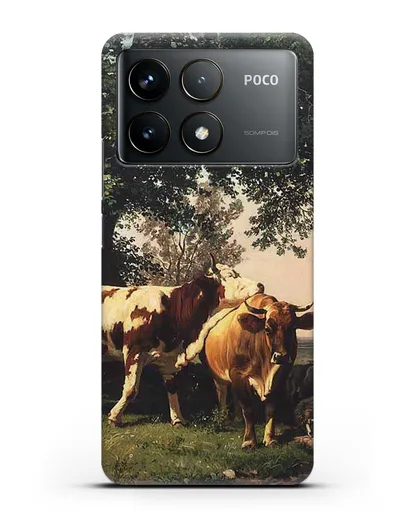 Чехол Стадо под деревьями (Шишкин Иван) силиконовый для Xiaomi Poco F6 Pro