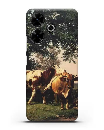 Чехол Стадо под деревьями (Шишкин Иван) силиконовый для Xiaomi Poco M6