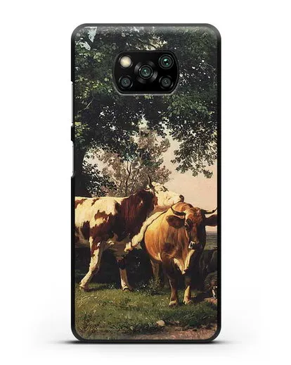 Чехол Стадо под деревьями (Шишкин Иван) силиконовый для Xiaomi Poco X3 Pro