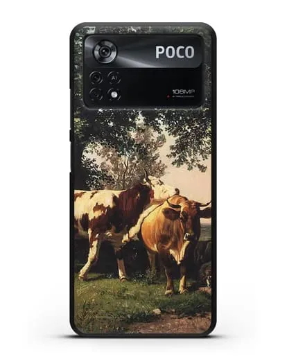 Чехол Стадо под деревьями (Шишкин Иван) силиконовый для Xiaomi Poco X4 Pro