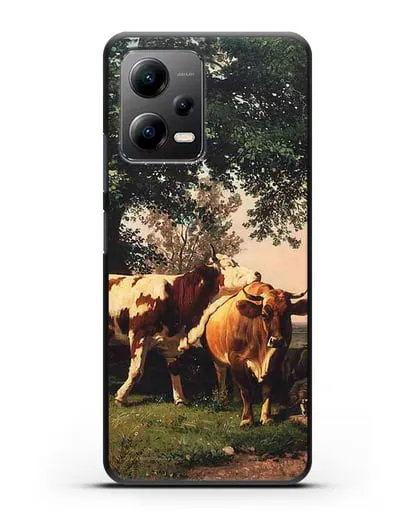 Чехол Стадо под деревьями (Шишкин Иван) силиконовый для Xiaomi Poco X5