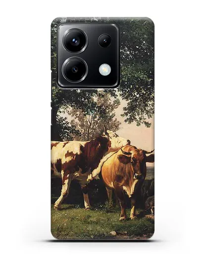 Чехол Стадо под деревьями (Шишкин Иван) силиконовый для Xiaomi Poco X6