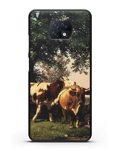 Чехол Стадо под деревьями (Шишкин Иван) силиконовый для Xiaomi Redmi Note 9T