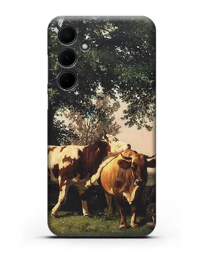 Чехол Стадо под деревьями (Шишкин Иван) силиконовый для Samsung Galaxy A55 [SM-A556]