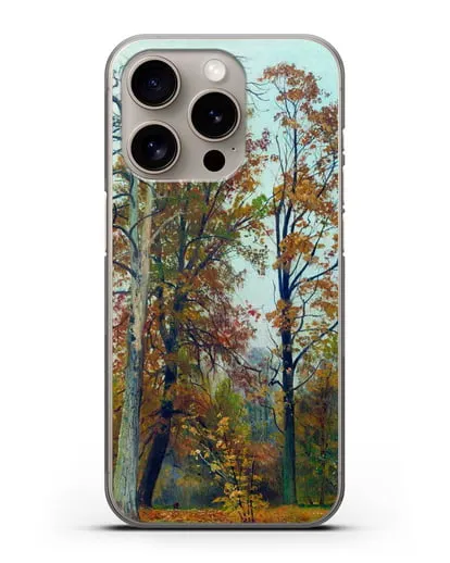 Чехол Осень (Шишкин Иван) силиконовый для iPhone 15 Pro