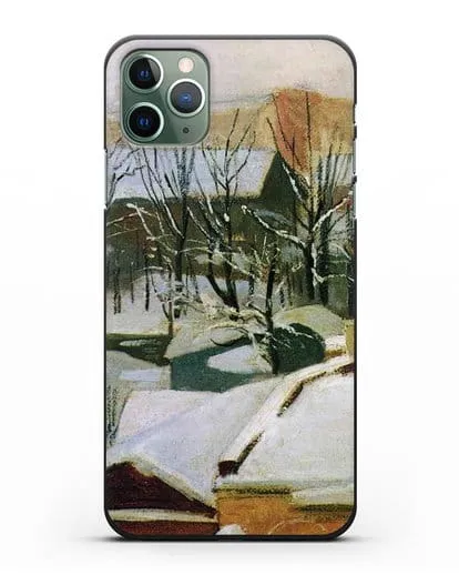 Чехол Городские крыши зимой (Шишкин Иван) силиконовый для iPhone 11 Pro Max