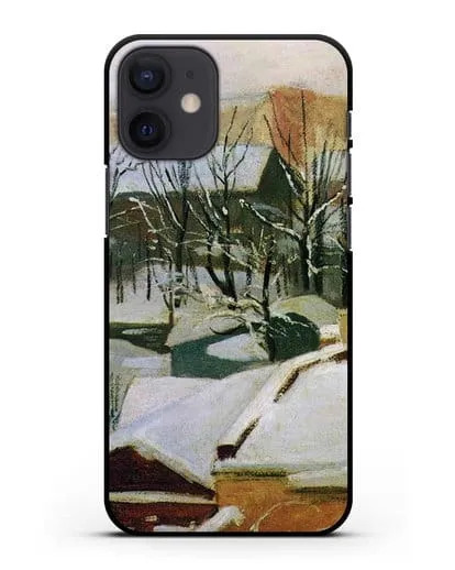 Чехол Городские крыши зимой (Шишкин Иван) силиконовый для iPhone 12 mini