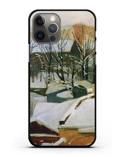 Чехол Городские крыши зимой (Шишкин Иван) силиконовый для iPhone 12 Pro