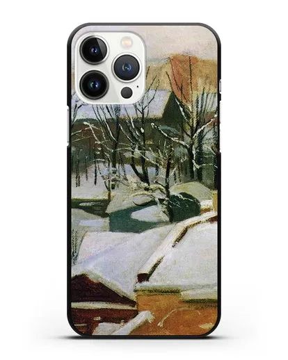 Чехол Городские крыши зимой (Шишкин Иван) силиконовый для iPhone 13 Pro Max