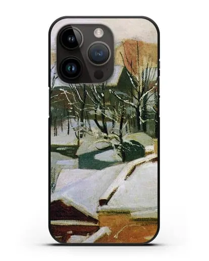 Чехол Городские крыши зимой (Шишкин Иван) силиконовый для iPhone 14 Pro