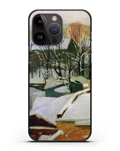 Чехол Городские крыши зимой (Шишкин Иван) силиконовый для iPhone 14 Pro Max
