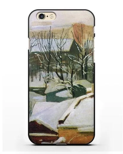 Чехол Городские крыши зимой (Шишкин Иван) силиконовый для iPhone 6
