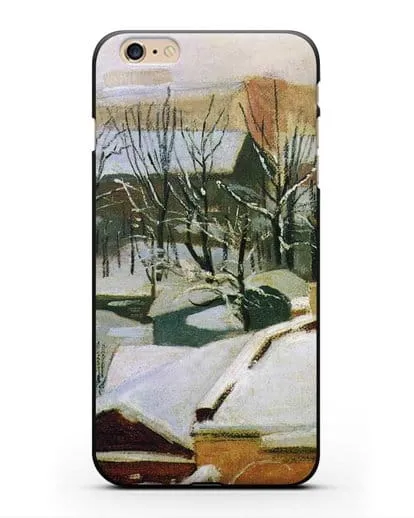Чехол Городские крыши зимой (Шишкин Иван) силиконовый для iPhone 6 Plus