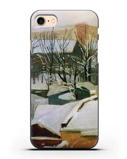 Чехол Городские крыши зимой (Шишкин Иван) силиконовый для iPhone 7
