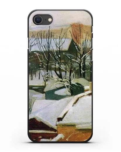 Чехол Городские крыши зимой (Шишкин Иван) силиконовый для iPhone SE 2020
