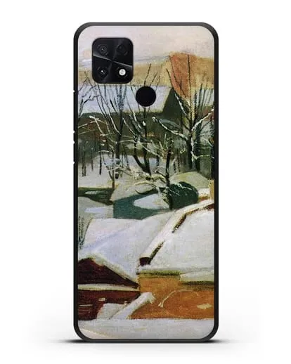 Чехол Городские крыши зимой (Шишкин Иван) силиконовый для Xiaomi Poco C40