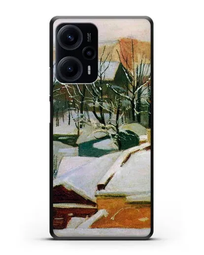 Чехол Городские крыши зимой (Шишкин Иван) силиконовый для Xiaomi Poco F5