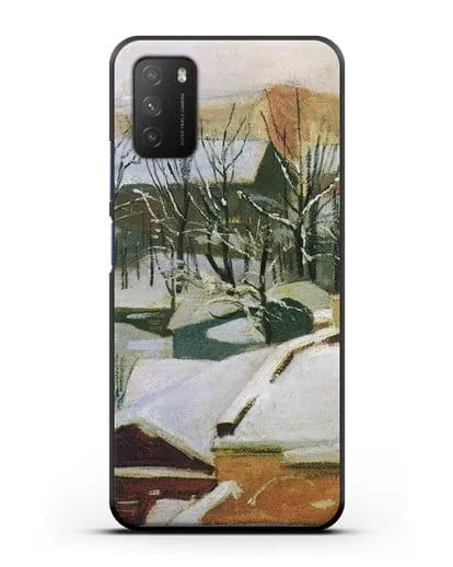 Чехол Городские крыши зимой (Шишкин Иван) силиконовый для Xiaomi Poco M3