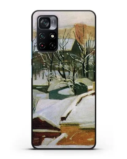 Чехол Городские крыши зимой (Шишкин Иван) силиконовый для Xiaomi Poco M4 Pro 5G