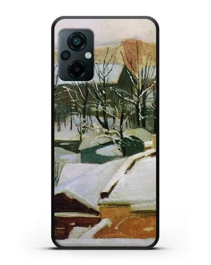 Чехол Городские крыши зимой (Шишкин Иван) силиконовый для Xiaomi Poco M5