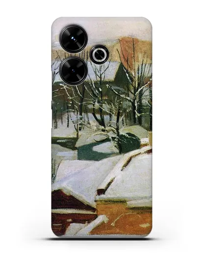 Чехол Городские крыши зимой (Шишкин Иван) силиконовый для Xiaomi Poco M6