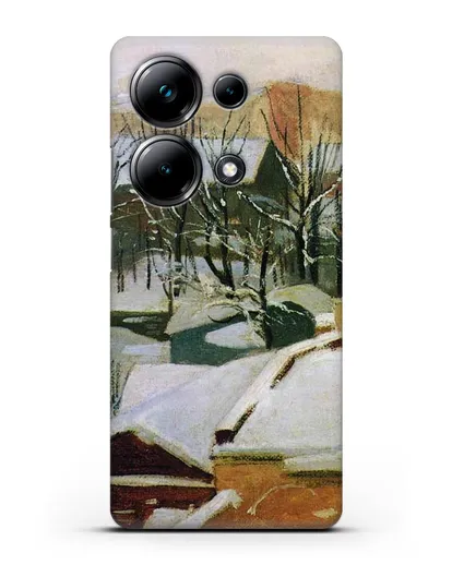 Чехол Городские крыши зимой (Шишкин Иван) силиконовый для Xiaomi Poco M6 Pro