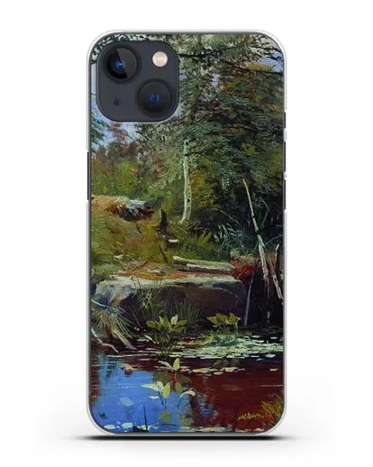 Чехол Пейзаж с мостиком (Шишкин Иван) силиконовый для iPhone 13 Mini