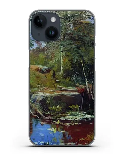 Чехол Пейзаж с мостиком (Шишкин Иван) силиконовый для iPhone 14