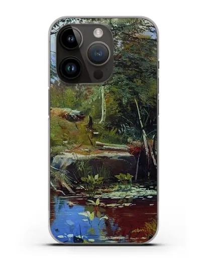 Чехол Пейзаж с мостиком (Шишкин Иван) силиконовый для iPhone 14 Pro