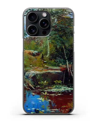 Чехол Пейзаж с мостиком (Шишкин Иван) силиконовый для iPhone 15 Pro Max