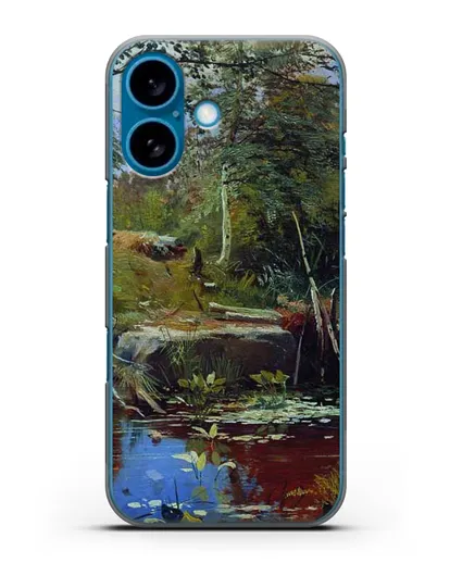 Чехол Пейзаж с мостиком (Шишкин Иван) силиконовый для iPhone 16