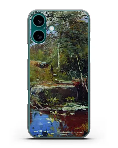 Чехол Пейзаж с мостиком (Шишкин Иван) силиконовый для iPhone 16 Plus