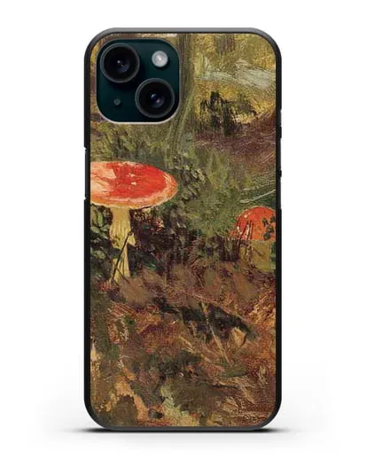 Чехол Мухоморы (Шишкин Иван) силиконовый для iPhone 15