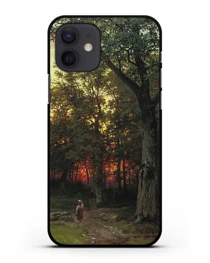 Чехол Лес вечером (Шишкин Иван) силиконовый для iPhone 12