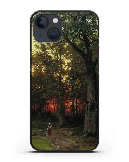 Чехол Лес вечером (Шишкин Иван) силиконовый для iPhone 13 Mini