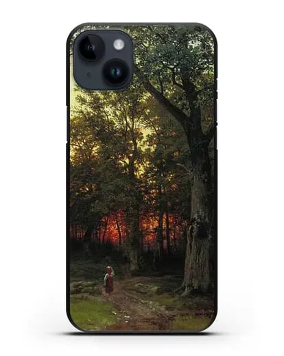 Чехол Лес вечером (Шишкин Иван) силиконовый для iPhone 14 Plus