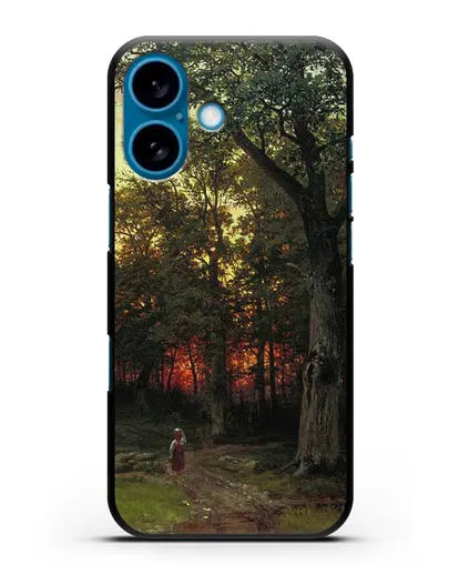Чехол Лес вечером (Шишкин Иван) силиконовый для iPhone 16